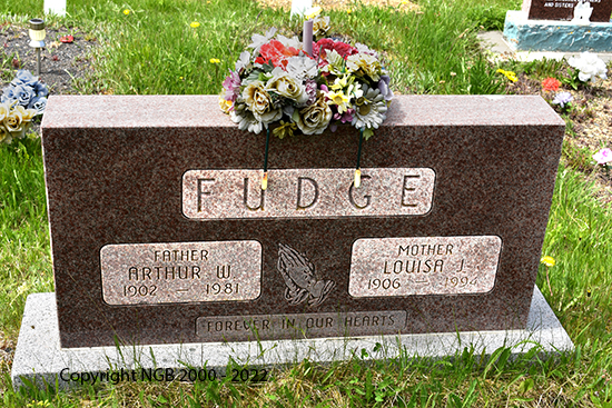 Arthur W. & Louisa J. Fudge