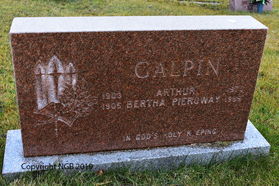 Arthur & Bertha Pieroway Galpin