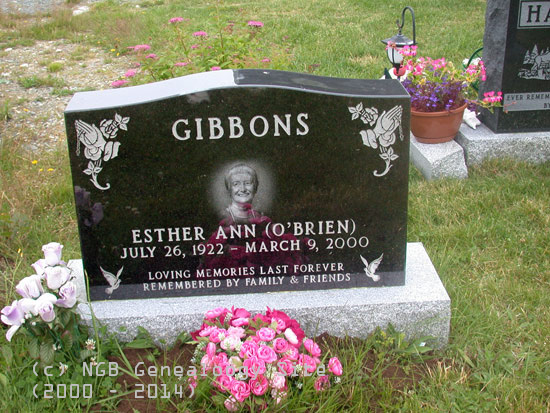 Esther Ann Gibbons (O'Brien)