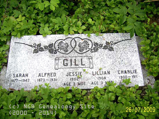 Sarah, Alfred, Jessie, Lillian and Charlie Gill