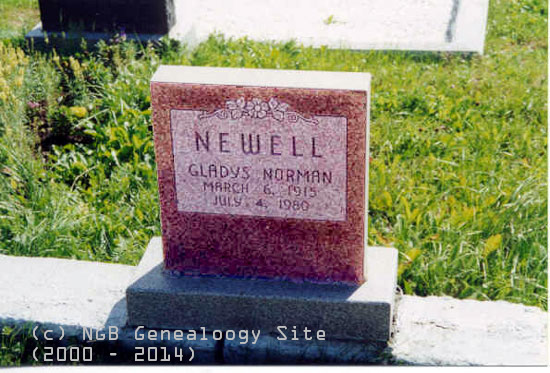 Gladys Newell Headstone