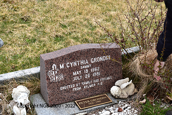 M Cynthia & Peter Grondin