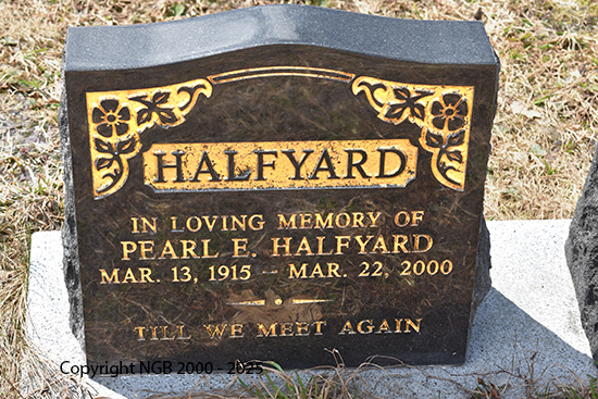 Ernest R. & Pearl E. Halfyard