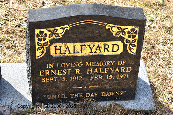 Ernest R. & Pearl E. Halfyard