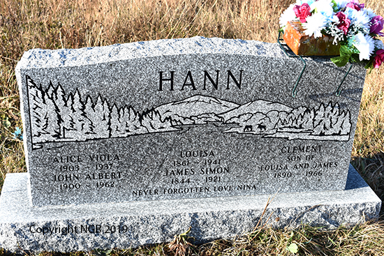 Alice Viola, John Albert, Louisa, James Simon & Clement Hann