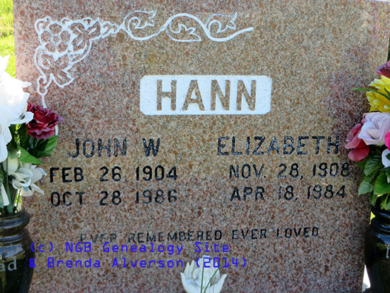 John W. & Elizabeth Hann