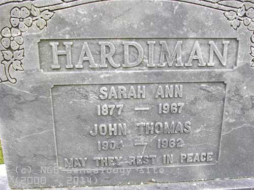 Sarah Ann & John Thomas Handiman