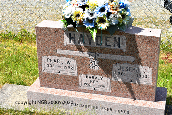 Joseph J., Pearl W. & Harvey Roy Hayden