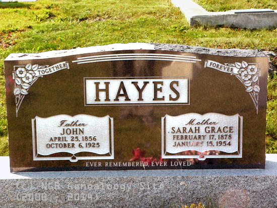 John and Sarah Grace Hayes