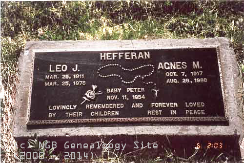 Leo J., Agnes M. & Baby Peter Hefferan