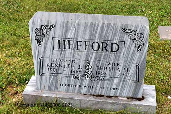 Kenneth J. & Bertha M. Hefford