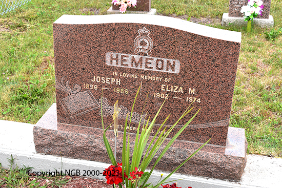 Joseph & Eliza M. Hemeon