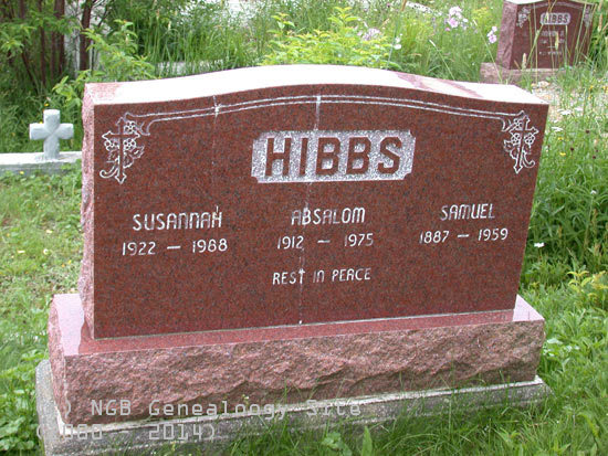 Susannah, Absalom and Samuel Hibbs