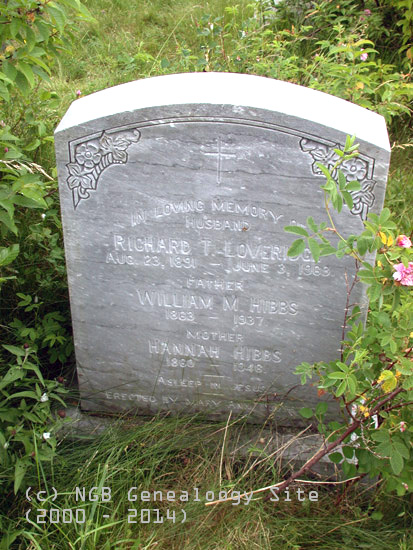 Richard Loveridge, William and Hannah Hibbs