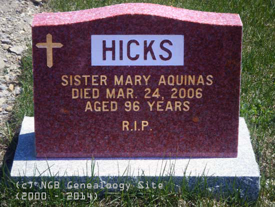 Sr. Mary Aquinas Hicks