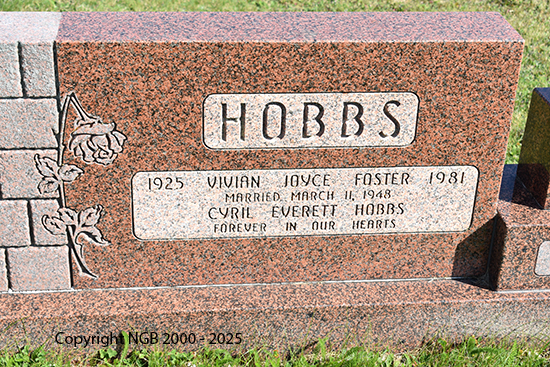 Cyril Everett & Vivian Joyce Fosterr Hobbs