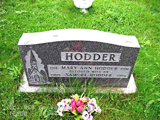 Samuel and Mary Ann Hodder