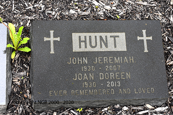 John Jeremiah Hunt & Joan Doreen Hunt