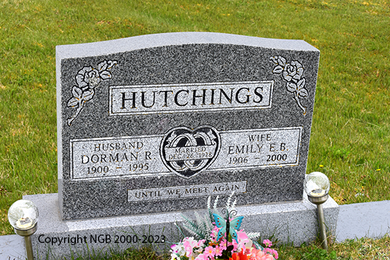 Dorman R. & Emily E. B. Hutchings