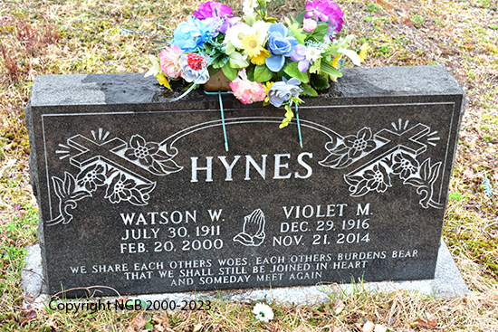 Watson W. & Violet M. Hynes