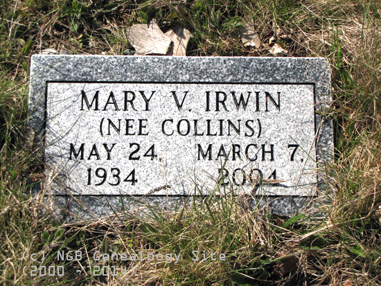 Mary V. Irwin (Nee Collins)