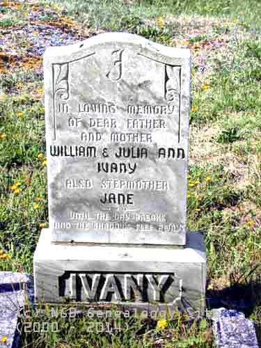 William and Julia Ann IVANY, Also Stepmother Jade