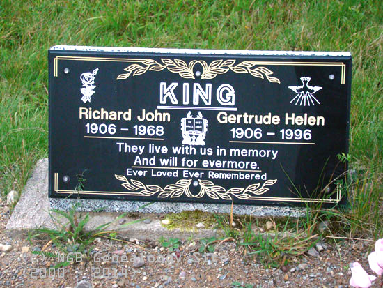 Richard John and Gertrude Helen King