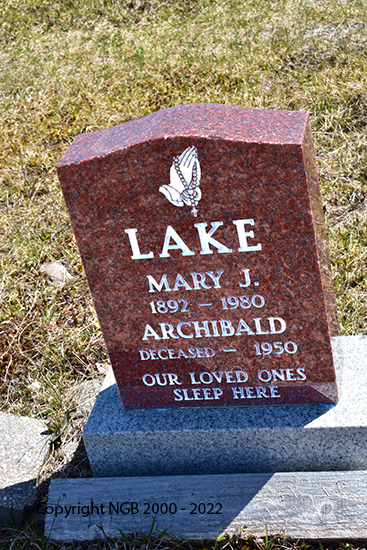 Archibald ∓ Mary J. Lake
