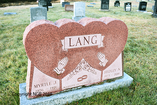 Myrtle J & Hedley N. Lang