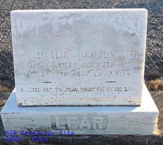 Willis & Caroline Lear'