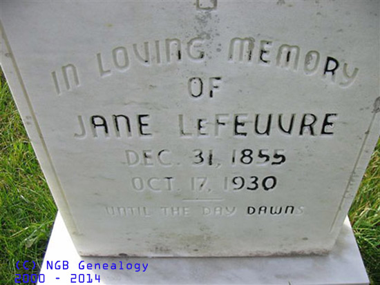 Jane LeFeuvre