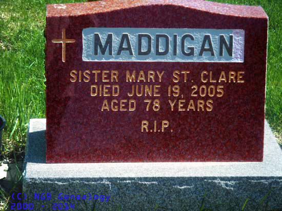 Sr. Mary St. Clare Maddigan