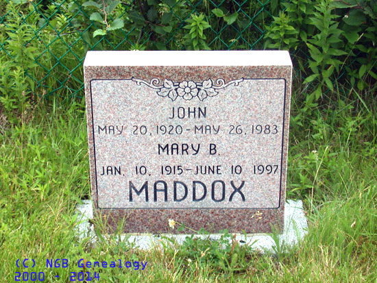 John & Mary B. Maddox
