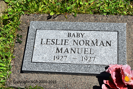 Baby Leslie Norman Manuel