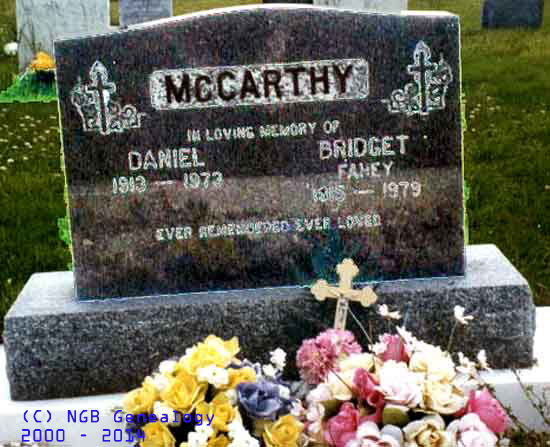 Daniel and Bridget McCARTHY
