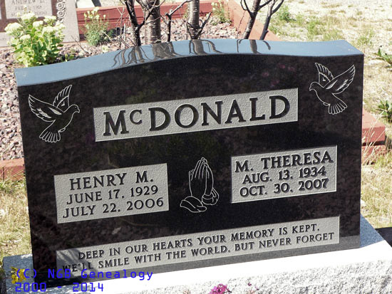 Henry M. and M. Therese McDonald