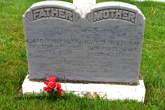 Isaac Daniel & Matilda Lucy McKay