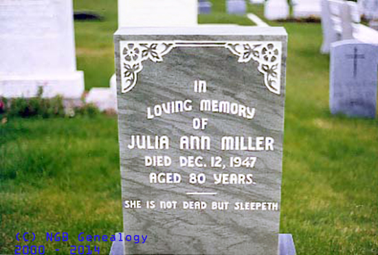  Julia Ann MILLER