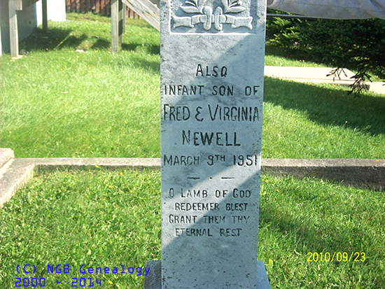 Infant Son of Fred & Virginia Newell