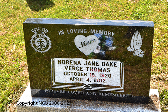 Norene Jane Oake Verge Thomas