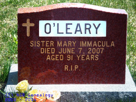 Sr. Mary Immacula O'Leary