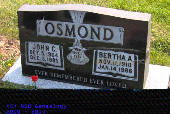 John and Bertha Osmond