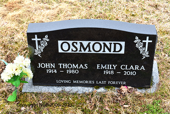 John Thomas & Emily Clara Osmond