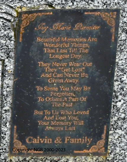 Calvin & Ivy M. Parmiter