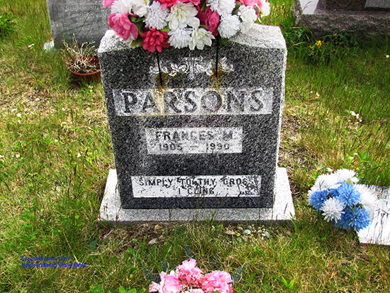 Frances M Parsons