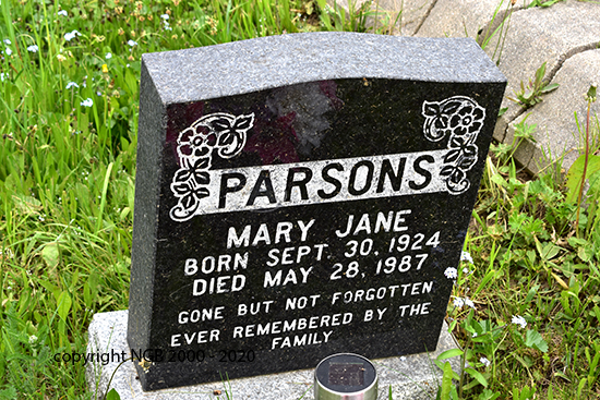 MARY JANE PARSONS