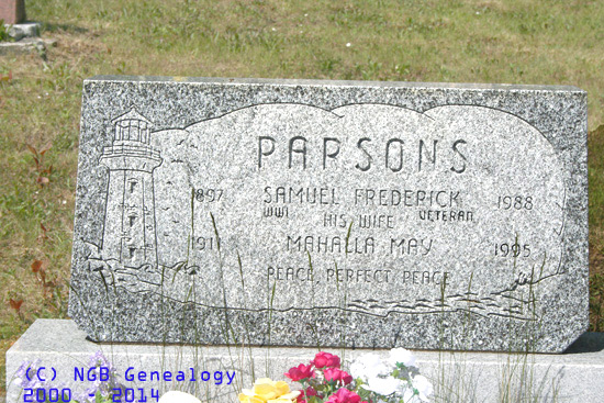 Samuel Frederick & Mahala May Parsons