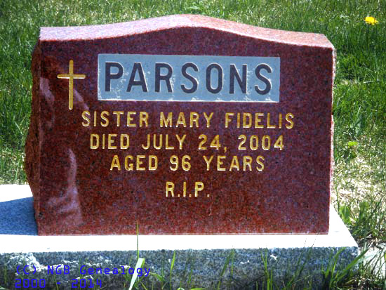 Sr. Mary Fidelis Parsons