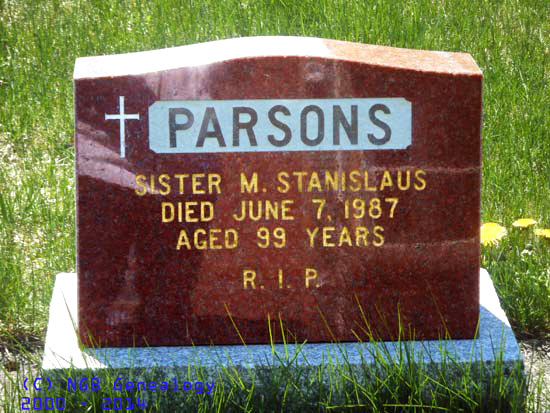 Sr. M. Stanislaus Parsons