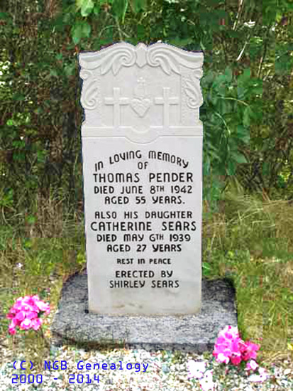 Thomas PENDER & Catherine SEARS